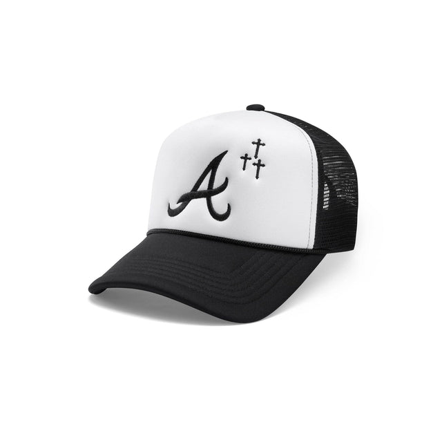 ATL Crosses Trucker Hat - 2 Tone Black n White - CVRTLA Trucker Hat