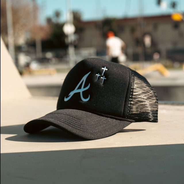 ATL Crosses Trucker Hat - Black - CVRTLA