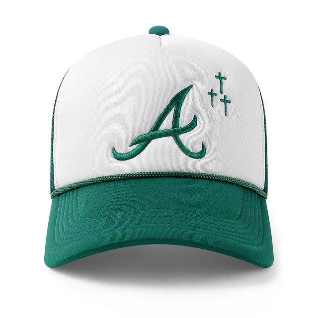 ATL Crosses Trucker Hat - Emerald - CVRTLA