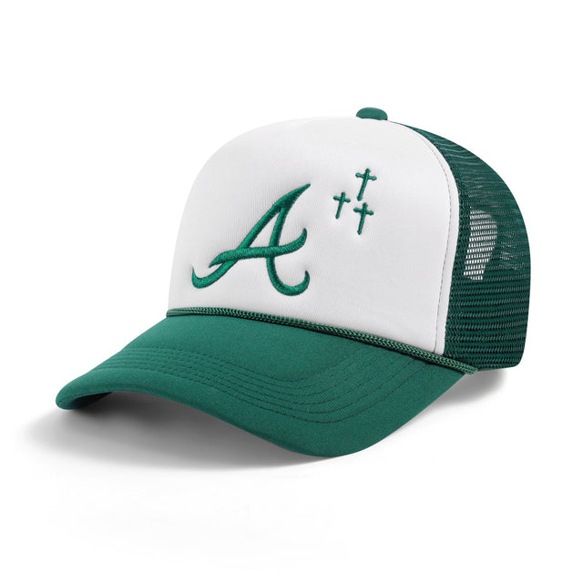 ATL Crosses Trucker Hat - Emerald - CVRTLA