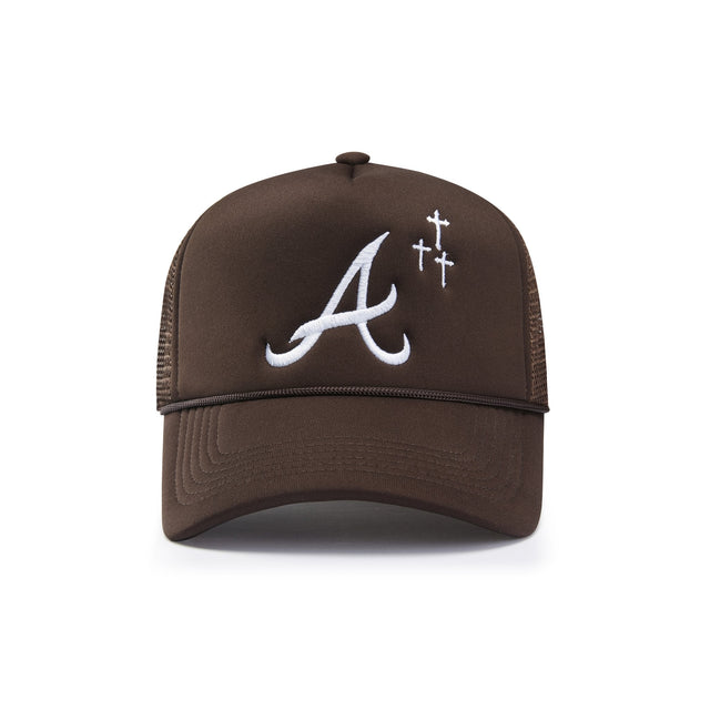 ATL Crosses Trucker Hat - Mocha - CVRTLA Trucker Hat