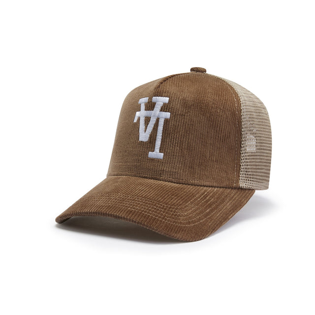 Corduroy LA Trucker Hat - Coffee Brown - CVRTLA Trucker Hat
