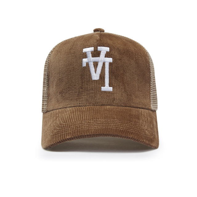 Corduroy LA Trucker Hat - Coffee Brown - CVRTLA Trucker Hat