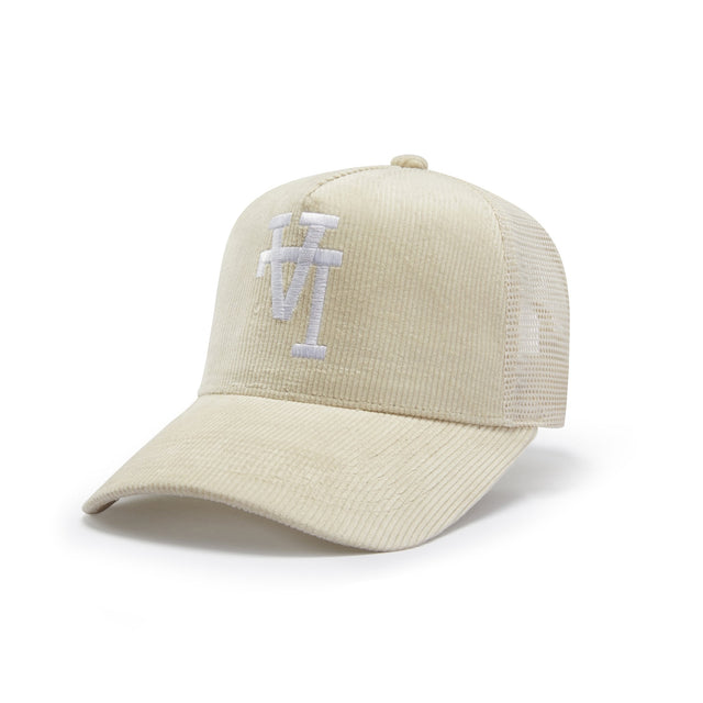 Corduroy LA Trucker Hat - Cream - CVRTLA Trucker Hat