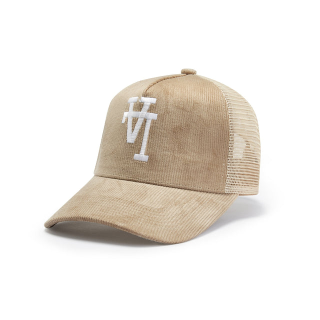 Corduroy LA Trucker Hat - Khaki - CVRTLA Trucker Hat