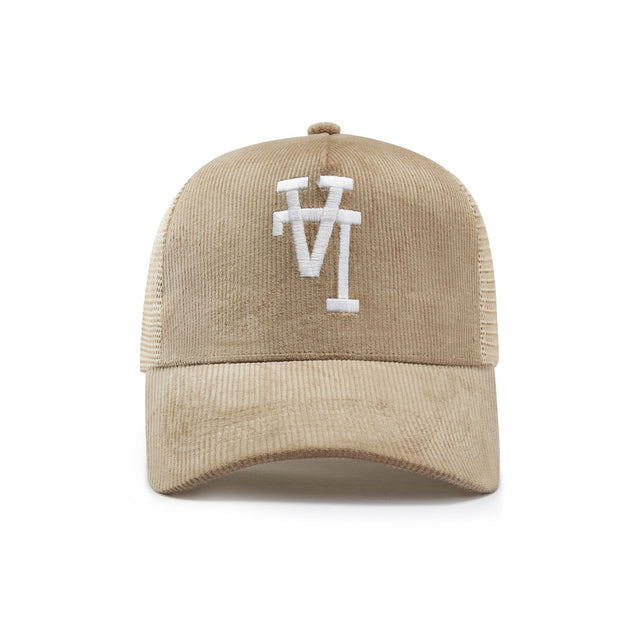 Corduroy LA Trucker Hat - Khaki - CVRTLA Trucker Hat