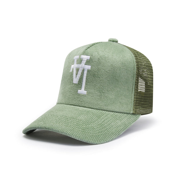 Corduroy LA Trucker Hat - Pine Green - CVRTLA Trucker Hat