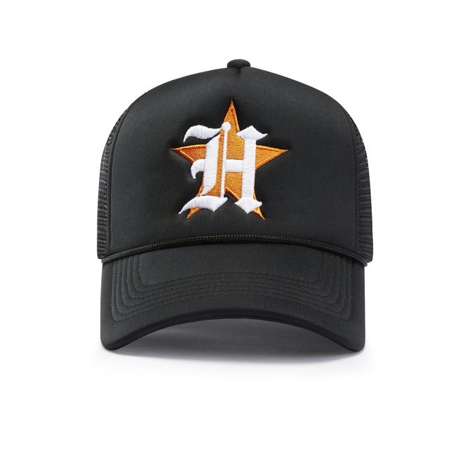 Houston Old English Trucker Hat - Black - CVRTLA Trucker Hat