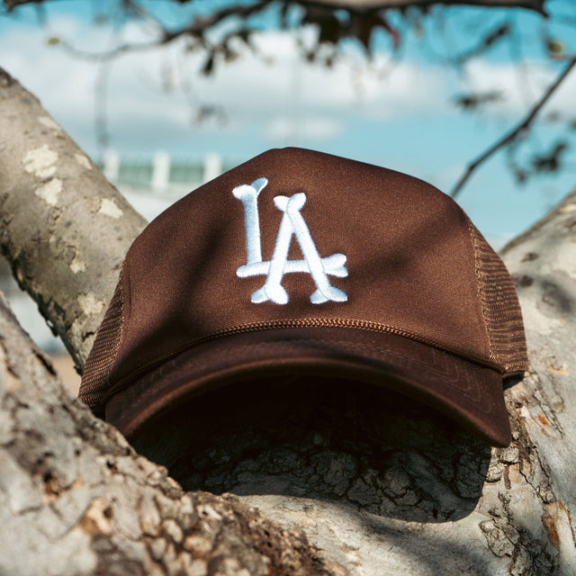 LA Bones Trucker Hat - Mocha - CVRTLA Trucker Hat