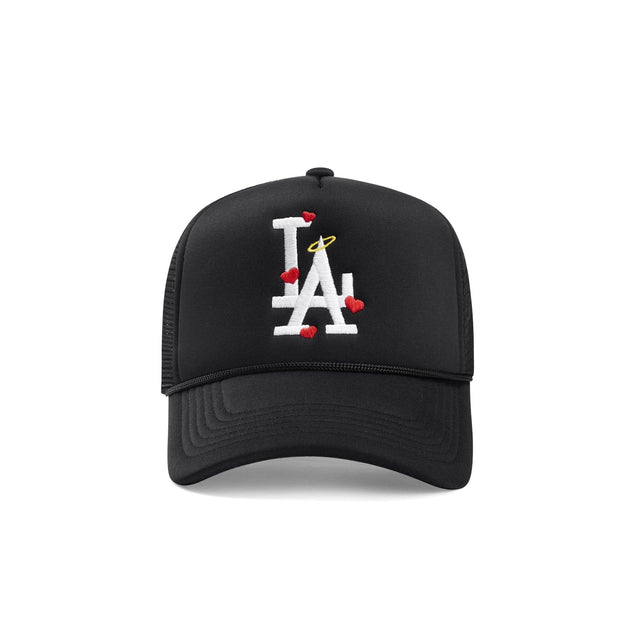 LA Hearts n' Halo Trucker Hat - Black - CVRTLA Trucker Hat