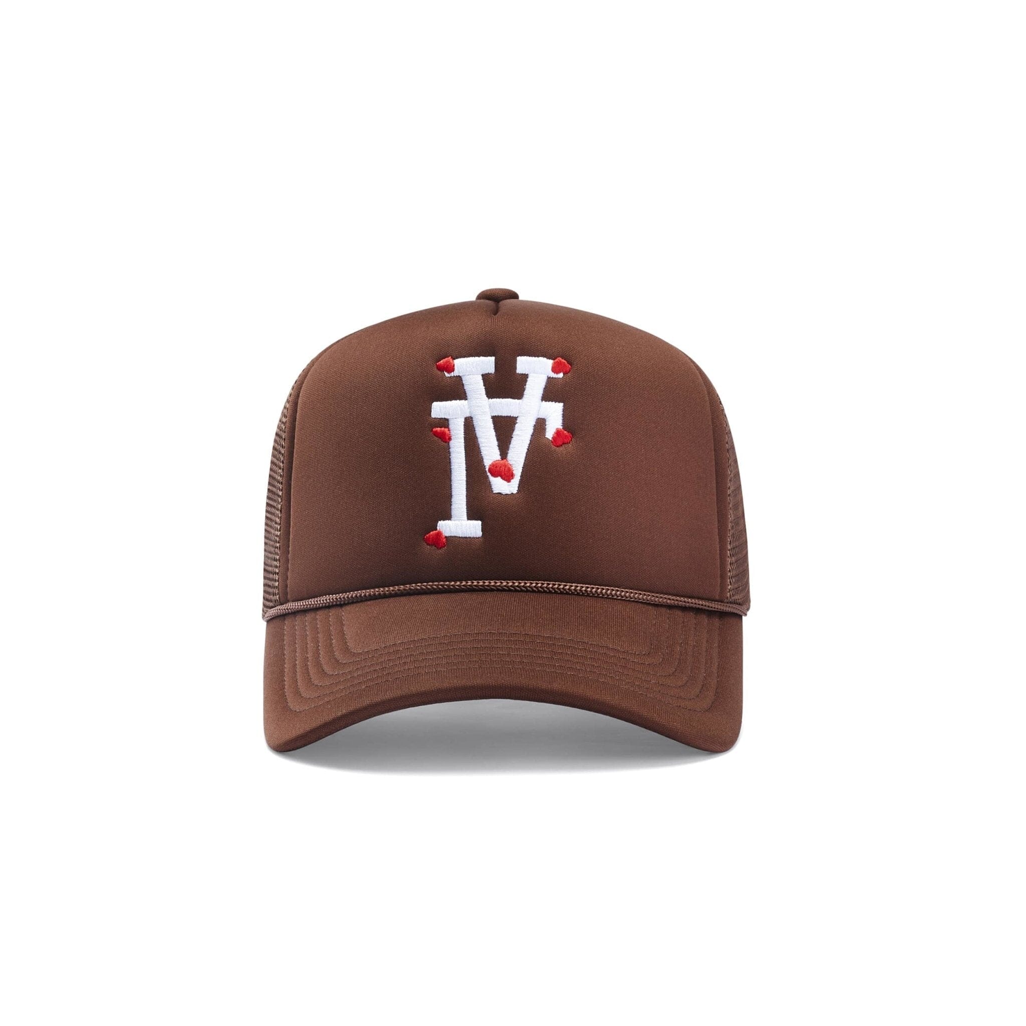 La Hearts Upside Down Trucker Hat - Mocha | CVRTLA