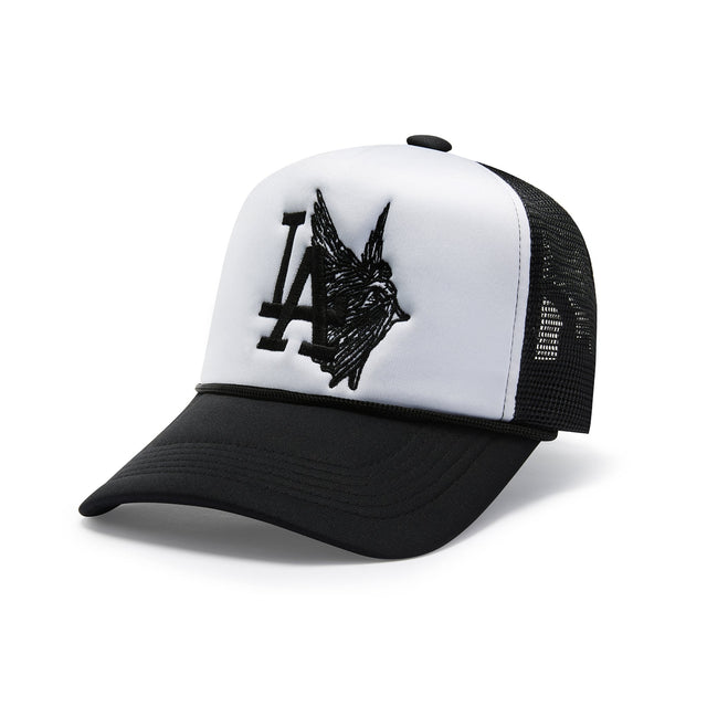LA n' Angels Trucker Hat - 2 Tone Black n White - CVRTLA Trucker Hat
