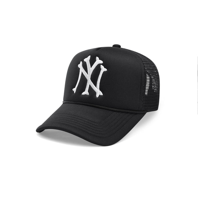 NY Bones Trucker Hat - Black - CVRTLA Trucker Hat