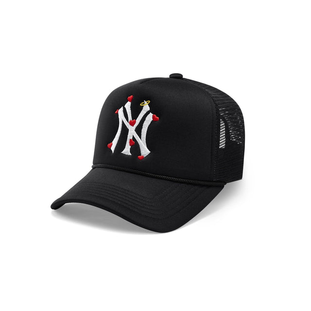 NY Hearts n' Halo Trucker Hat - Black - CVRTLA Trucker Hat