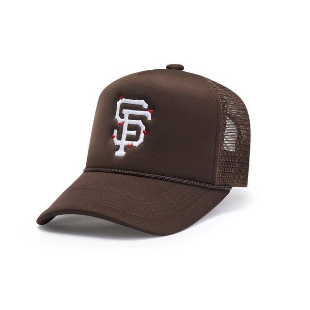 San Francisco Mini Hearts Trucker Hat - Mocha - CVRTLA Trucker Hat