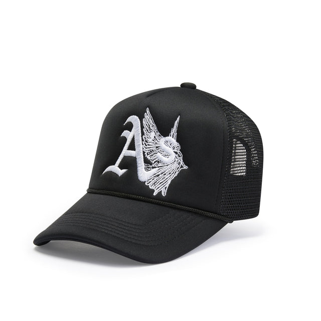 The A & Angels Trucker Hat - Black - CVRTLA Trucker Hat