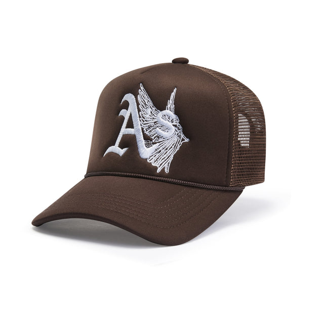 The A & Angels Trucker Hat - Mocha - CVRTLA Trucker Hat