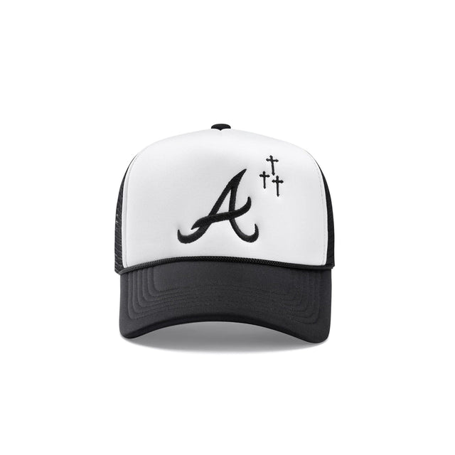 ATL Crosses Trucker Hat - 2 Tone Black n White - CVRTLA Trucker Hat