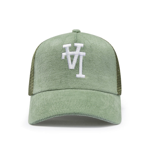 Corduroy LA Trucker Hat - Pine Green - CVRTLA Trucker Hat
