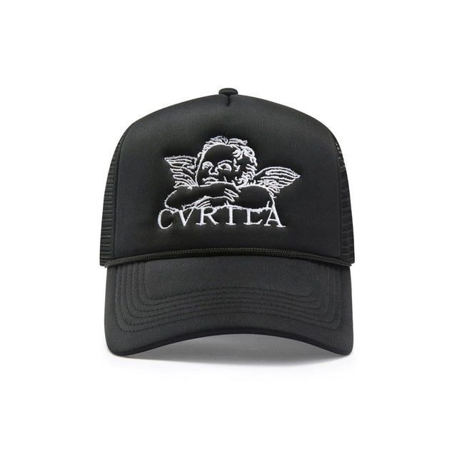 CVRTLA Signature Resting Angel Trucker Hat - Black - CVRTLA Trucker Hat