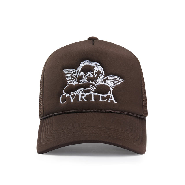 CVRTLA Signature Resting Angel Trucker Hat - Mocha - CVRTLA Trucker Hat