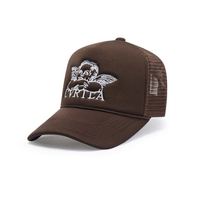 CVRTLA Signature Resting Angel Trucker Hat - Mocha - CVRTLA Trucker Hat