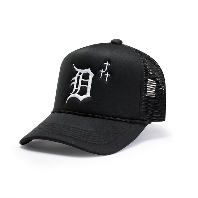 Detroit Crosses Trucker Hat - Black - CVRTLA Trucker Hat