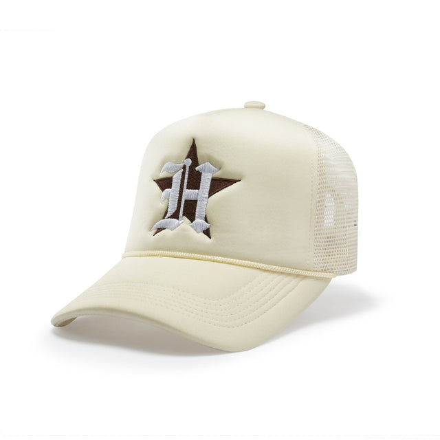 Houston Old English Trucker Hat - Cream - CVRTLA Trucker Hat