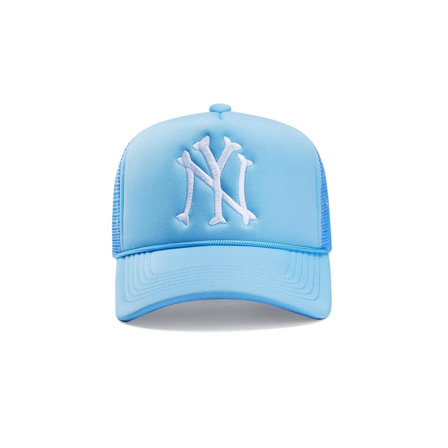 NY Bones Trucker Hat - Mykonos Blue - CVRTLA Trucker Hat