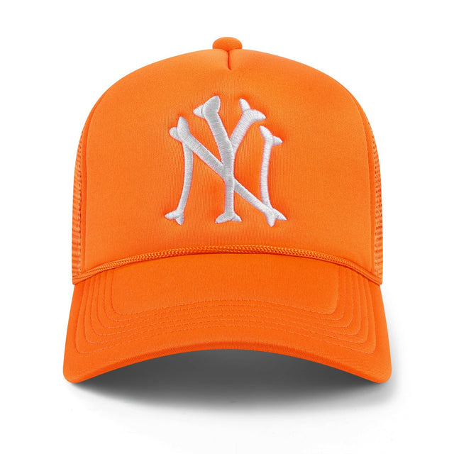 NY Bones Trucker Hat - Pumpkin Orange - CVRTLA Trucker Hat