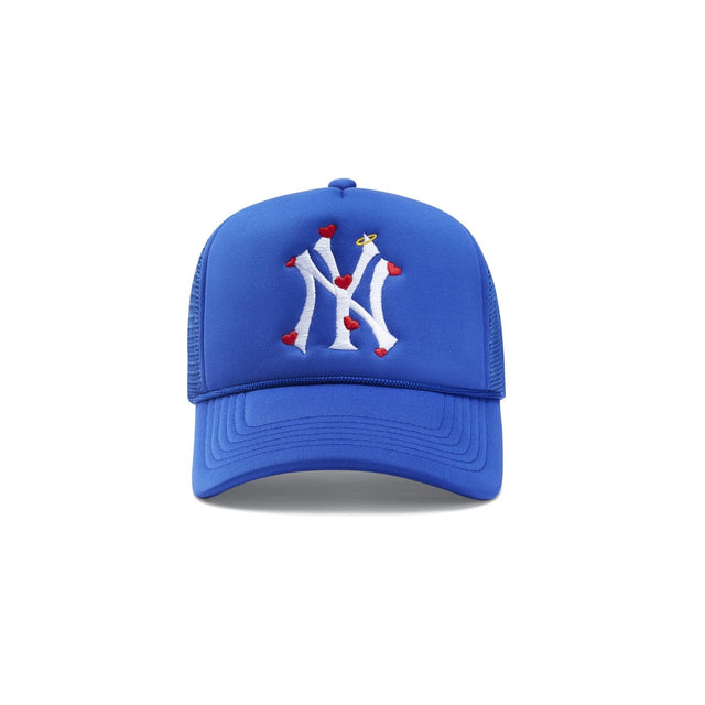 NY Hearts n' Halo Trucker Hat - Royal Blue - CVRTLA Trucker Hat