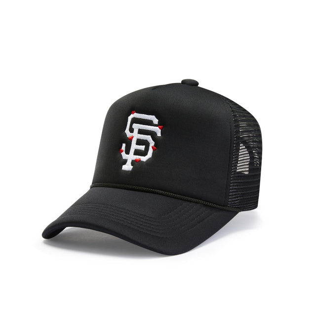 San Francisco Mini Hearts Trucker Hat - Black - CVRTLA Trucker Hat