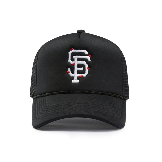 San Francisco Mini Hearts Trucker Hat - Black - CVRTLA Trucker Hat