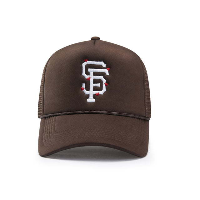 San Francisco Mini Hearts Trucker Hat - Mocha - CVRTLA Trucker Hat