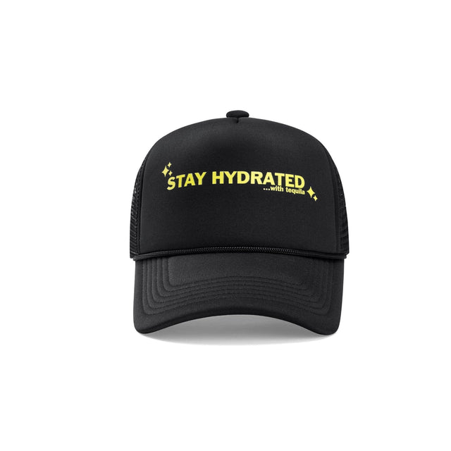 Stay Hydrated Trucker Hat - Black/Yellow - CVRTLA Trucker Hat