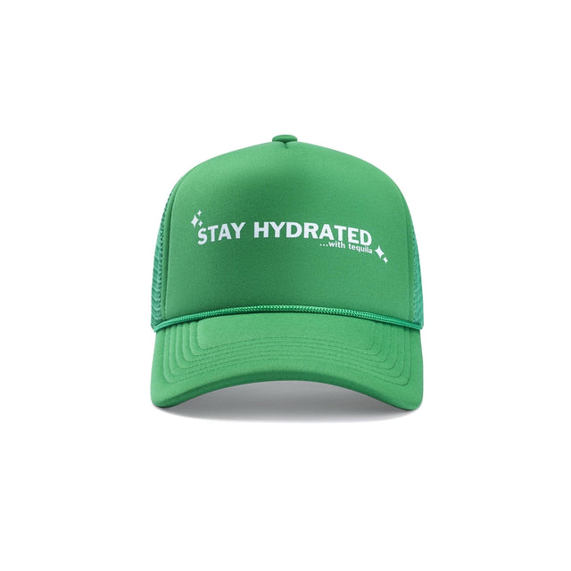 Stay Hydrated Trucker Hat - Clover/White - CVRTLA Trucker Hat