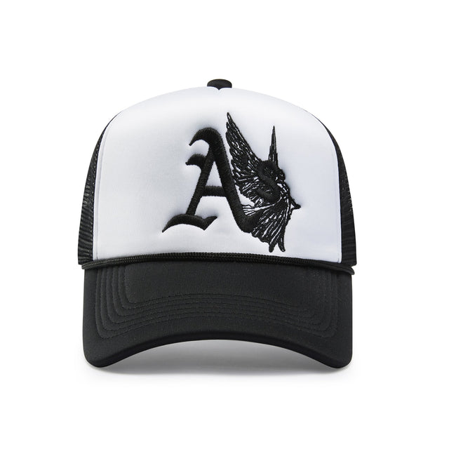 The A & Angels Trucker Hat - 2 Tone Black n White - CVRTLA Trucker Hat