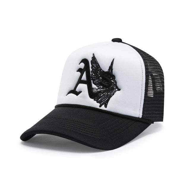 The A & Angels Trucker Hat - 2 Tone Black n White - CVRTLA Trucker Hat