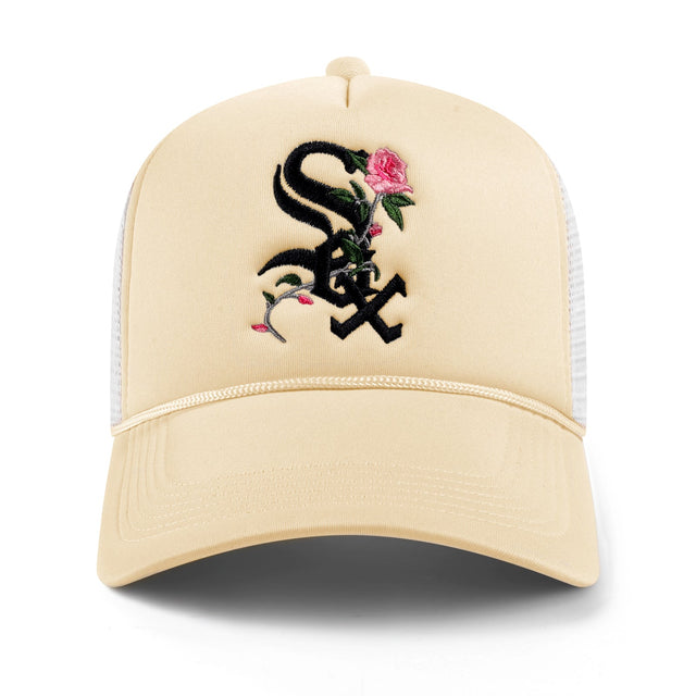 White Sox Roses Trucker Hat - Cream - CVRTLA