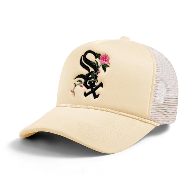 White Sox Roses Trucker Hat - Cream - CVRTLA